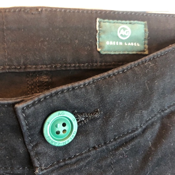 AG Adrienne Goldschmied green jeans. Black jean 32R . Callout - Picture 12 of 13